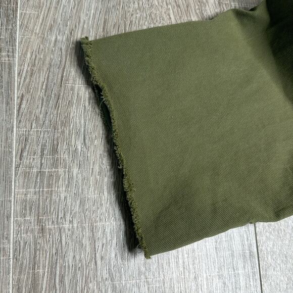 FRANK & EILEEN Wicklow Sage Mid Rise Cropped Raw Hem Pants Casual Women’s - Picture 9 of 10